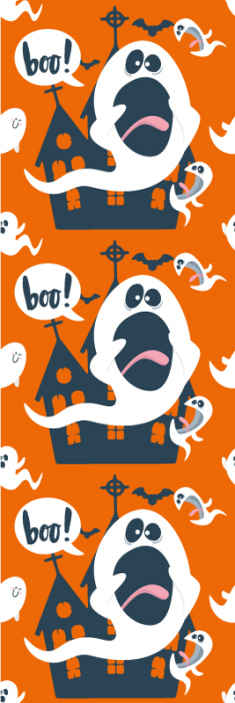 Boo tapeta vzorované tapeta - TenStickers