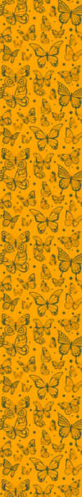 papel de parede borboletas motivo laranja - TenStickers