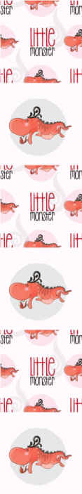 Klein monsterontwerp dieren behang - TenStickers