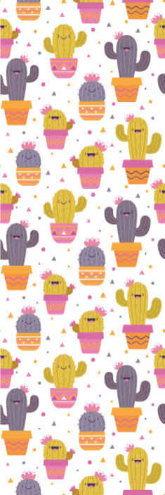 Papel pintado infantil bebé cactus feliz - TenVinilo