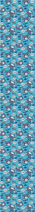 Tapete Katzen blaues muster - TenStickers