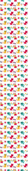 Tapete Katzen farbiges originalmuster - TenStickers