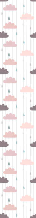 Papier peint nature motif de goutte de pluie nuageuse - TenStickers