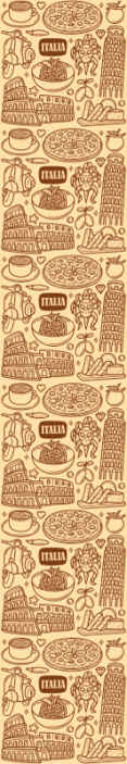Papier peint ville croquis de monuments italiens - TenStickers