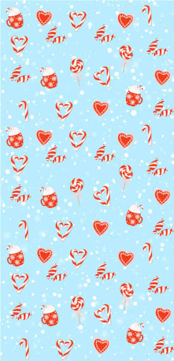 Festive Sweet Treats christmas wallpaper - TenStickers