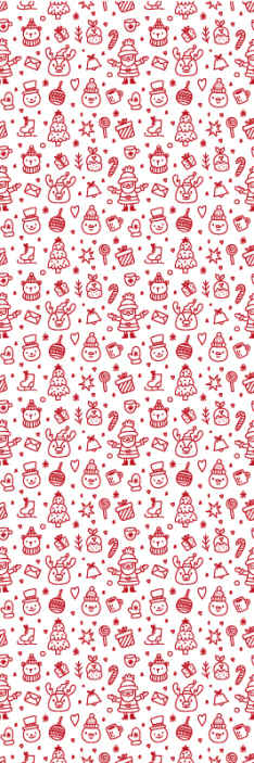 Christmas doodles Christmas wallpaper - TenStickers