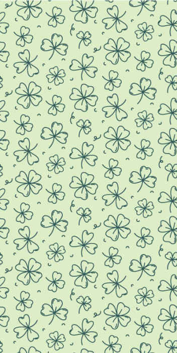Shamrock pattern leaf wallpaper - TenStickers