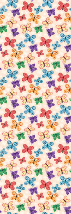 Colorful Butterfly Play butterflies wallpaper - TenStickers