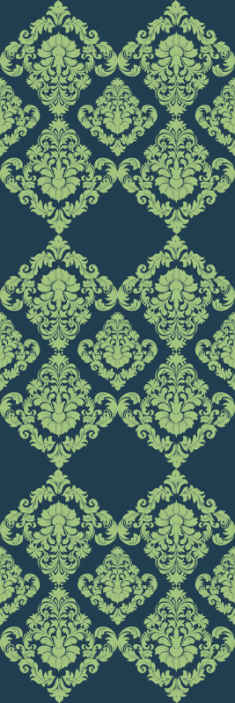Papier peint baroque damassé ornemental - TenStickers