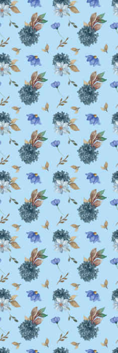 Papier peint fleurs motif floral - TenStickers