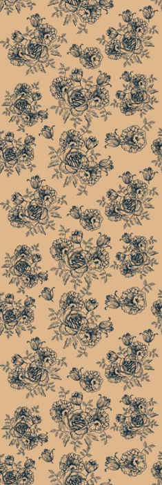 Papier peint fleuri plantes ornées - TenStickers
