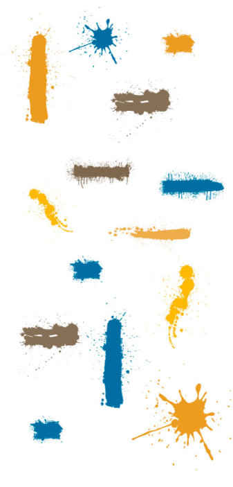 Colourful Paint Drops modern wallpaper - TenStickers