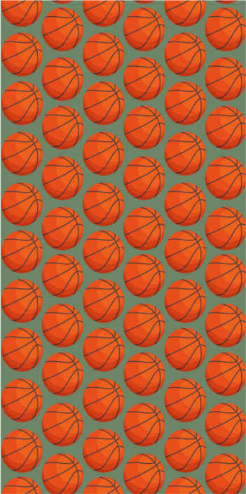 Yeşil basketbol arka plan çocuk duvar kağıdı - TenStickers