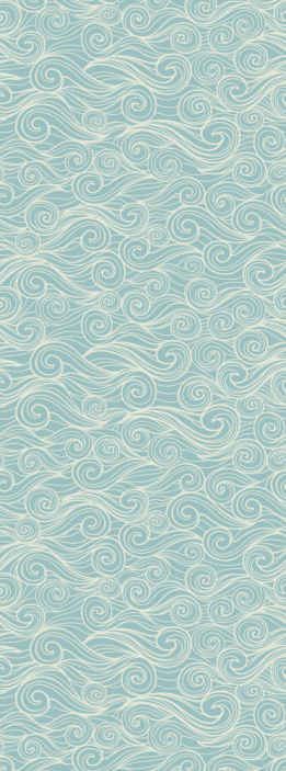 リラックスできる海の波のバスルームの壁紙 Tenstickers