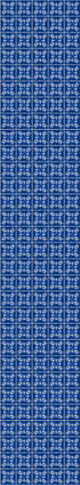 Carta da parati effetto piastrelle intricati motivi blu - TenStickers