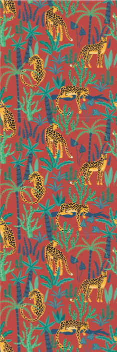 Papel tapiz animales escena de la selva tropical - TenVinilo