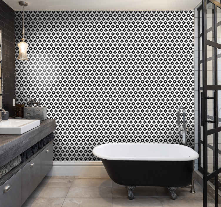 9 Black  White Bathroom Wallpaper designs for Your Bathroom