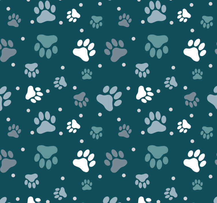 Paw Pattern dogs wallpaper - TenStickers