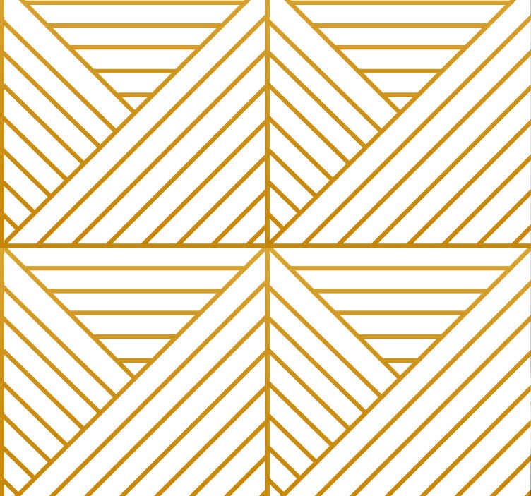 Tapete Wohnzimmer goldene geometrische Linien - TenStickers