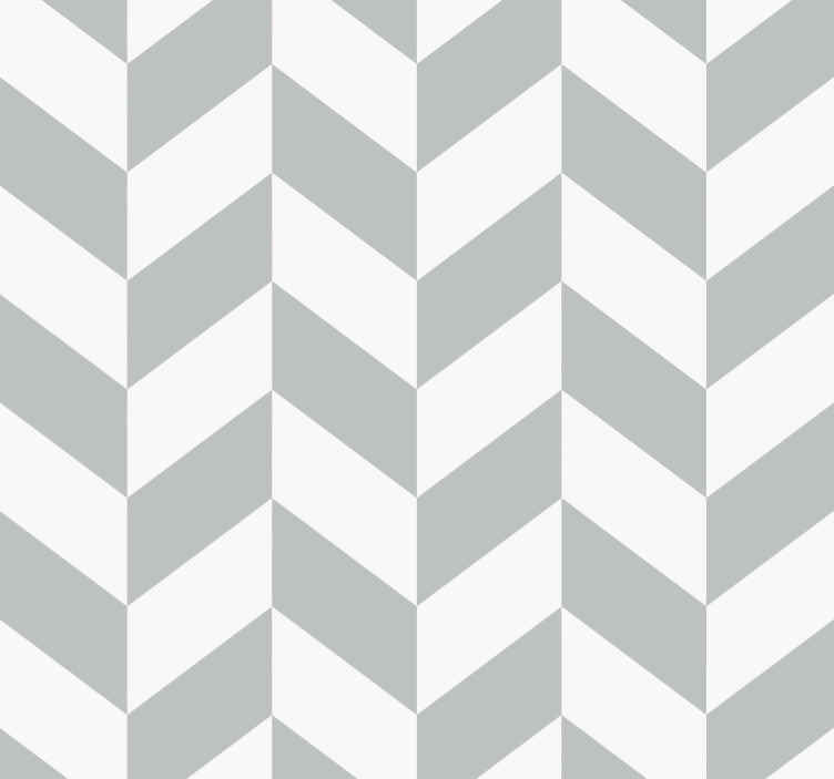Tenstickers Wachtkamer behang Wit en grijs visgraatpatroon