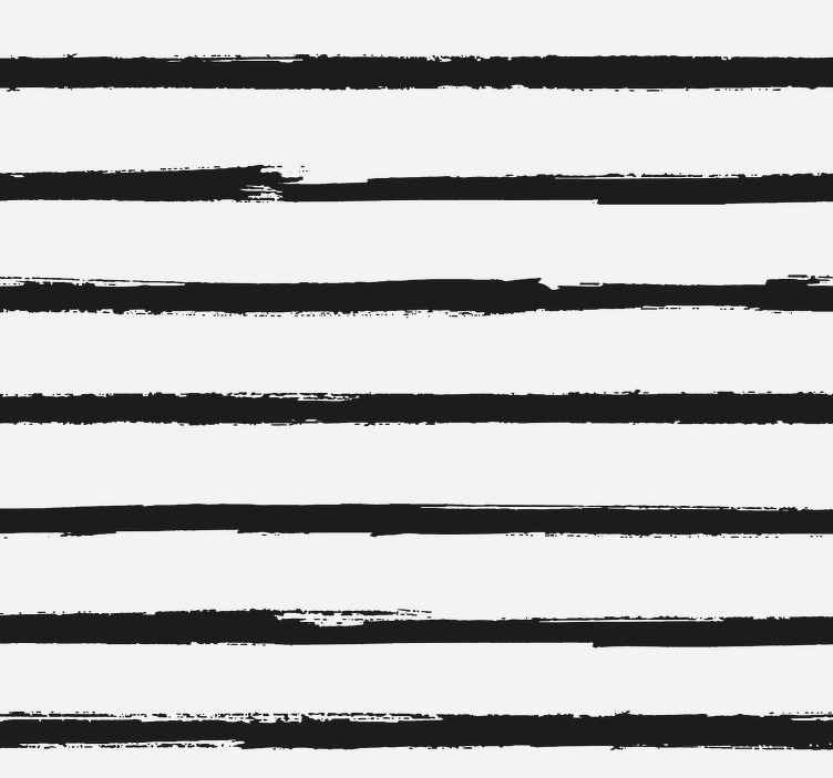 Stylish black and white pattern horizontal wallpaper - TenStickers