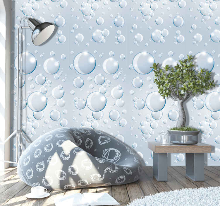 Bubble Dance Abstract Wallpaper - TenStickers