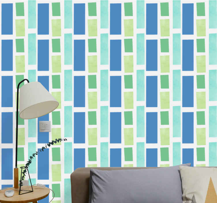 Carta parati astratta Motivo a pennellate colorate