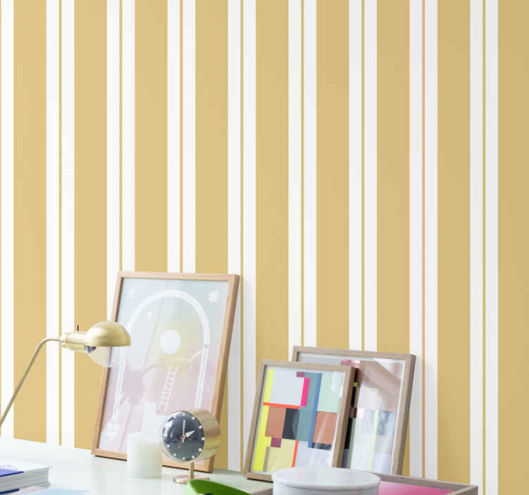 Gold striped wallpaper with glitter wallpaper Vector Image