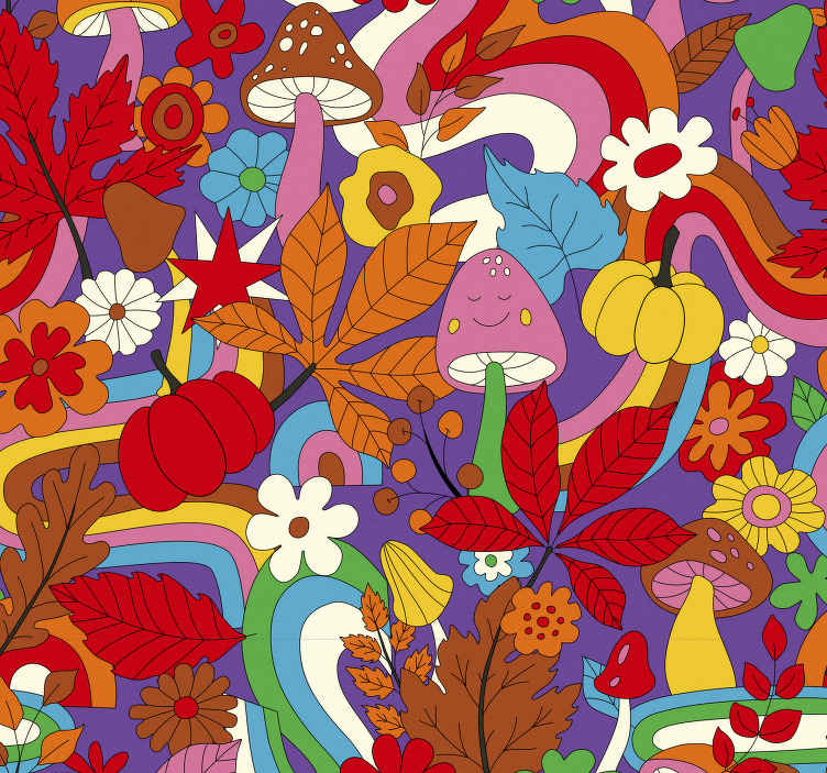 60s flower pattern
