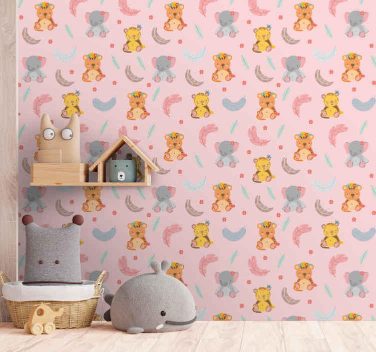 Cute Pastel Blue Pink and Yellow Stripes Kids Room Wallpaper  lifencolors
