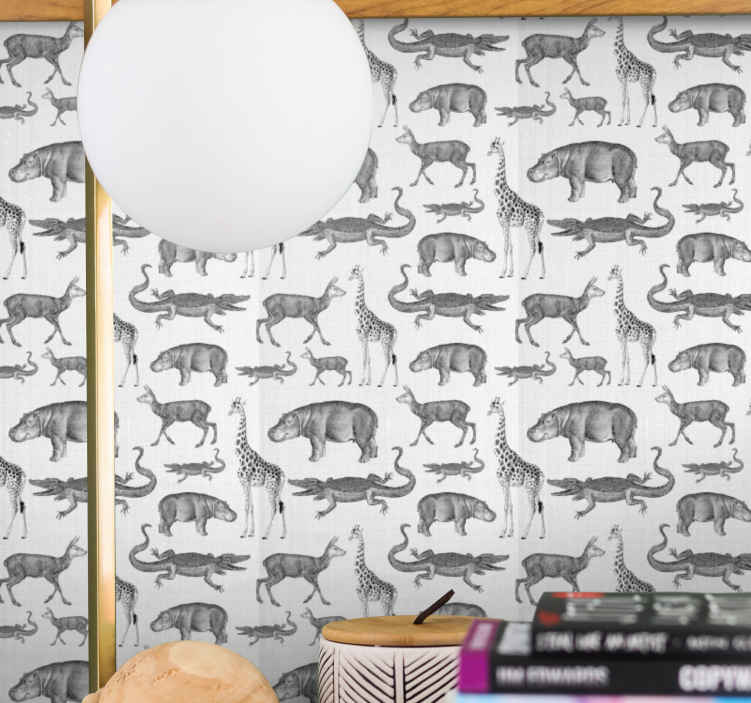 Animal Print Safari Framed Wallpaper Border