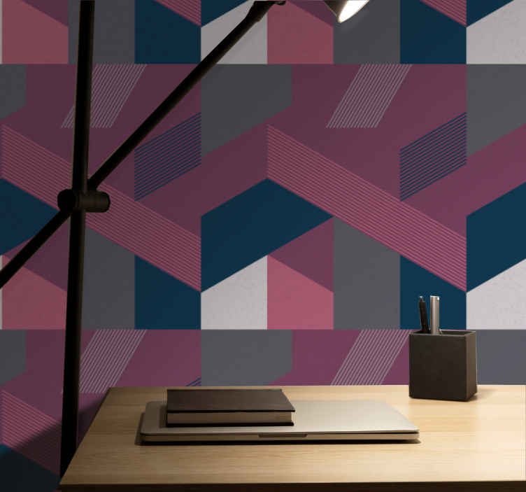 Papier peint design Formes géométriques au décor éclectique - TenStickers