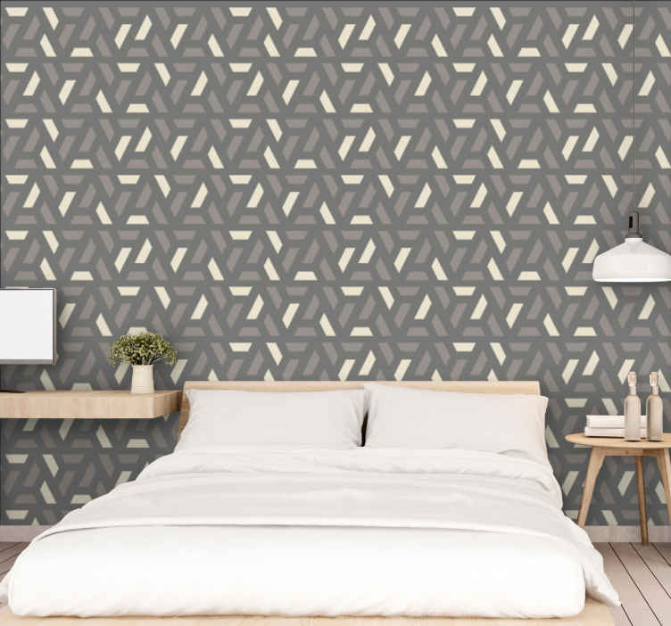 Nilaya Asian Paints Scott Living Geometric Print Wallpaper Light Grey   Avyukta Interior Decor Solutions