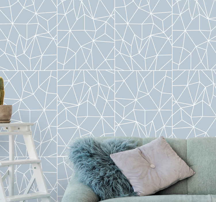 Modern line patterns Bedroom Wallpaper - TenStickers