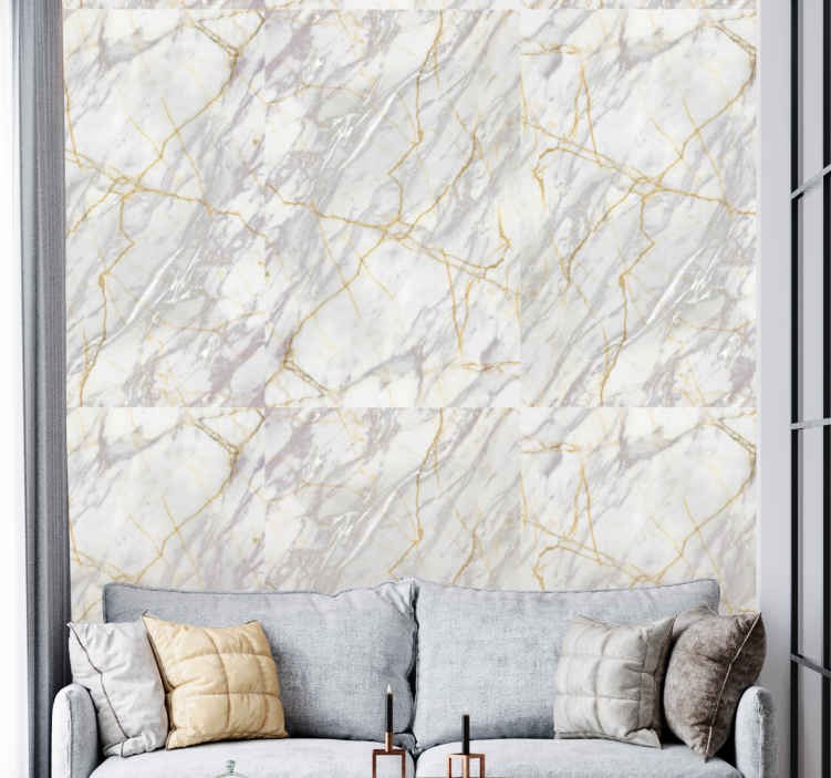 Calico Grey and Gold Wallpaper Wabi 2 Wallpaper