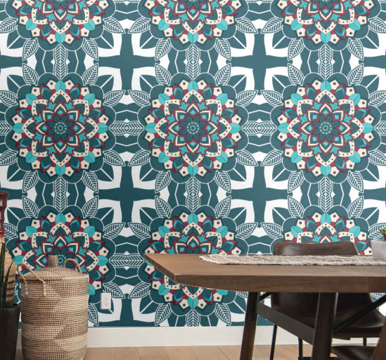 Carta parati astratta Modello tribale mandala