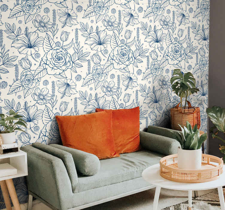 Wayfair  Blue Floral  Botanical Wallpaper Youll Love in 2023