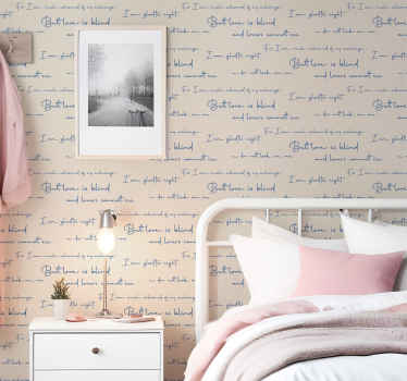 Papel tapiz letras tabla textil - TenVinilo