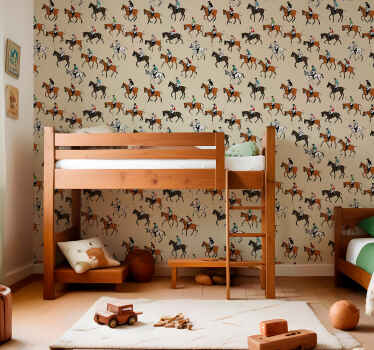 Riding theme horses wallpaper - TenStickers