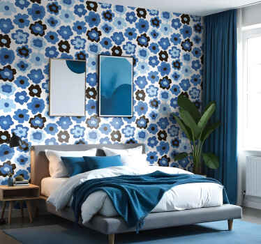 tapety na stenu kvety modrý mak - Tenstickers