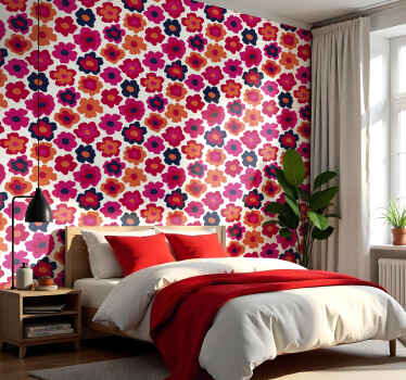 Rode klaproos behang bloemen - TenStickers