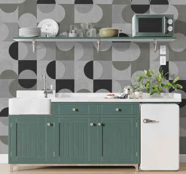 tapety do kuchyne abstraktný vzor sivé tóny - Tenstickers