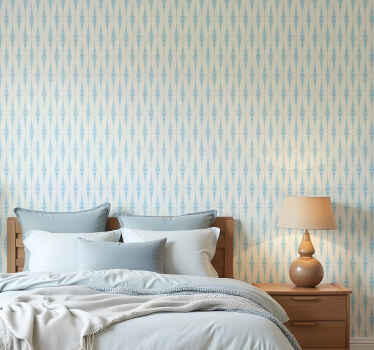 Light blue rabaul ikat shapes wallpaper - TenStickers