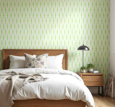 Green rabaul ikat shapes wallpaper - TenStickers
