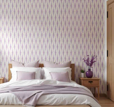 Purple rabaul ikat shapes wallpaper - TenStickers