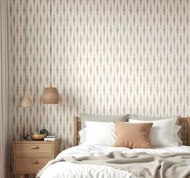 Papel tapiz geométrico mousse de moca rabaul ikat - TenVinilo