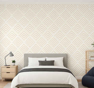 Simplistic geometric chevrons teenager wallpaper - TenStickers