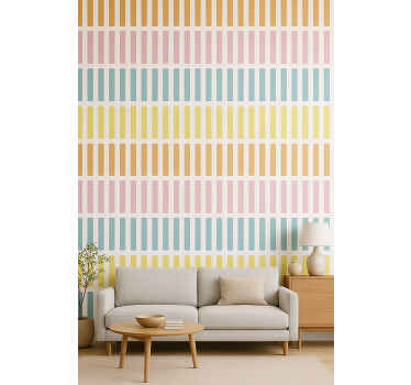 Wallpaper geometric coloured confetti sticks - TenStickers