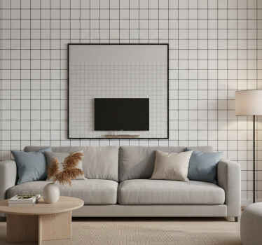 Papel tapiz ornamental de azulejos cuadrados - TenVinilo