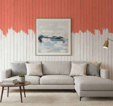 Papel tapiz ornamental color coral vivo - TenVinilo